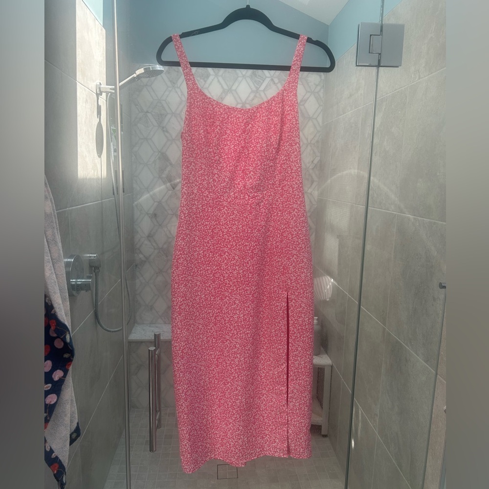 Abercrombie & Fitch Pink Floral Midi Dress